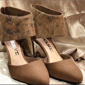 Suede leather high heel